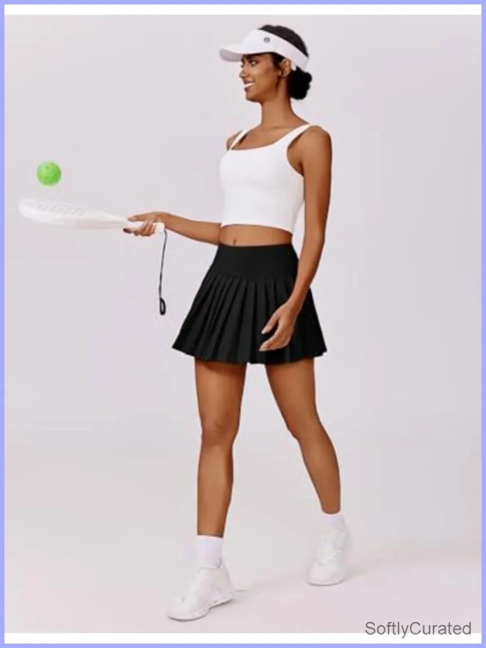 Pleated Tennis Skirt with Inner Shorts, High Waist, Quick Dry, UV Protection